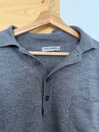 Jersey Polo Manga Larga Pull & Bear Gris XL