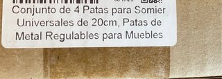 Set de 4/8 Patas para Somier Universales 20cm