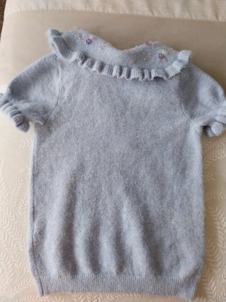 Jersey Zara azul con pedrería