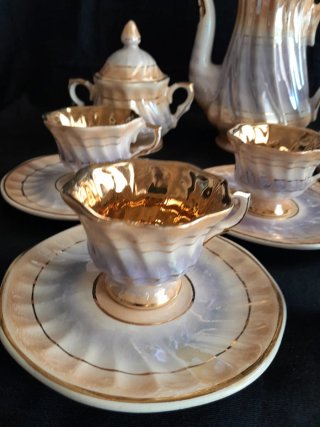 Juego de Café Vintage de Porcelana