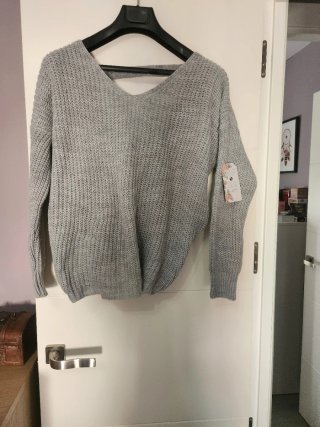 Jersey de lana gris
