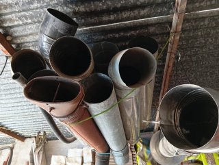 Tubos, codos ,sombrerete y T para estufa/chimenea