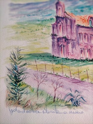 Litografia Troina Convento San Michele Sicilia en