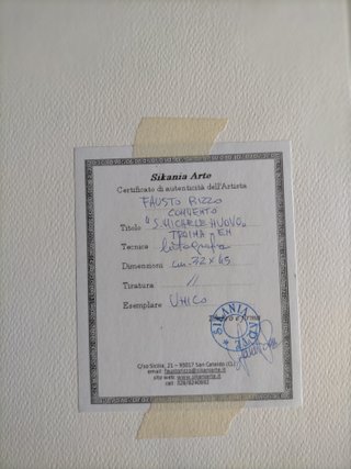 Litografia Troina Convento San Michele Sicilia en