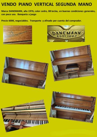 Piano Vertical Danemann (1976)