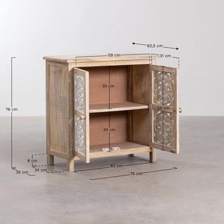 Aparador de Madera de Mango 75x35 cm