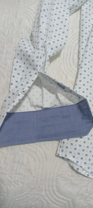 Camisa Vespa Blanca y Azul