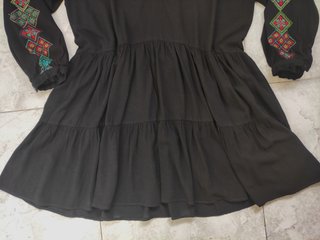 Vestido Desigual Negro Boho Talla 44