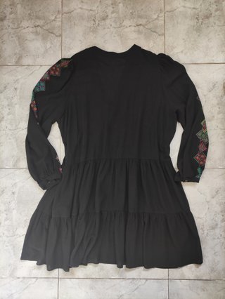 Vestido Desigual Negro Boho Talla 44