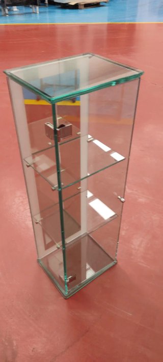 Expositor de cristal con 2 baldas