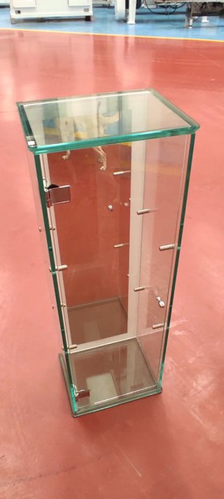 Expositor de cristal con 2 baldas