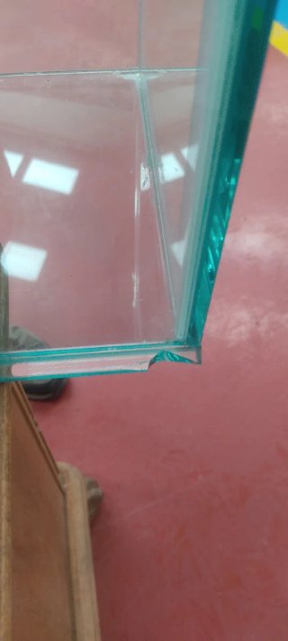 Expositor de cristal con 2 baldas