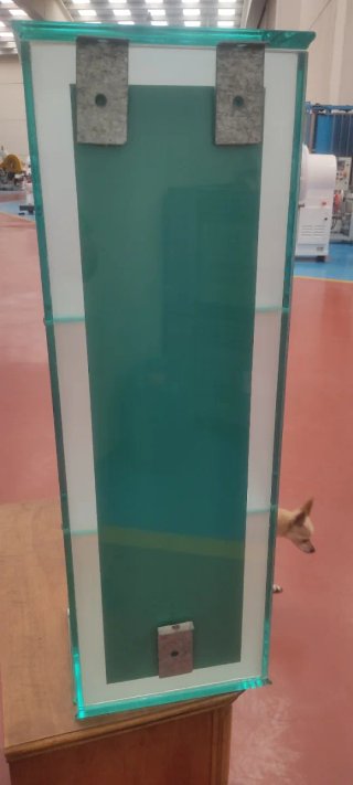 Expositor de cristal con 2 baldas