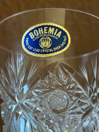 Campanella da tavolo in cristallo Bohemia