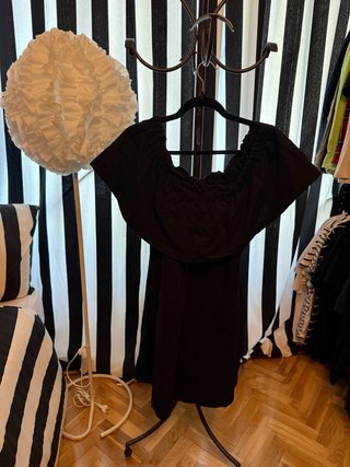 Vestido Negro Cuello Barco