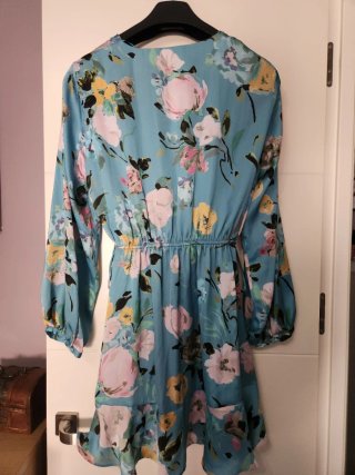 Vestido Manga Larga Zara Floral