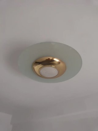 Lámpara de techo aplique cristal y metal