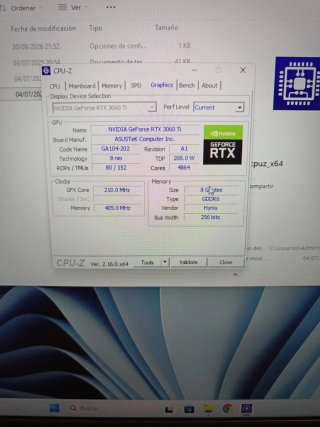 Tarjeta gráfica ASUS GeForce RTX 3060ti, 3 ven