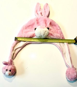 Gorro de peluche de conejo para niña