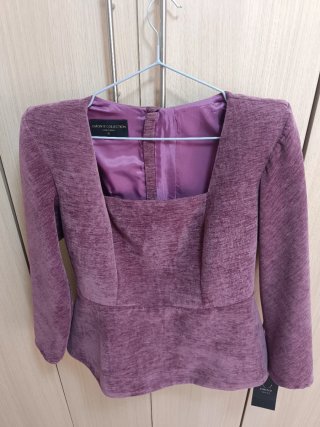 Chaqueta chinilla burdeo/ciruela nueva con etiquet