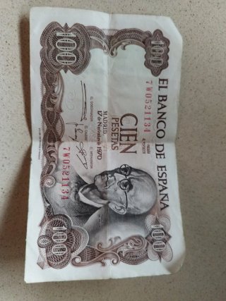Billete 100 Pesetas 17 Noviembre 1970