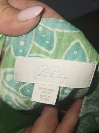 Vestido estampado verde y turquesa