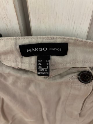Pantalones Mango Beige