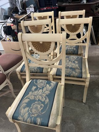 5 sillas madera maciza