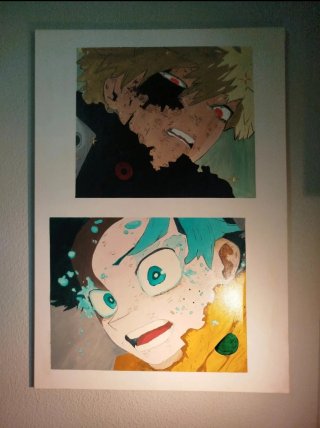 Cuadro Anime: Bakugo y Deku