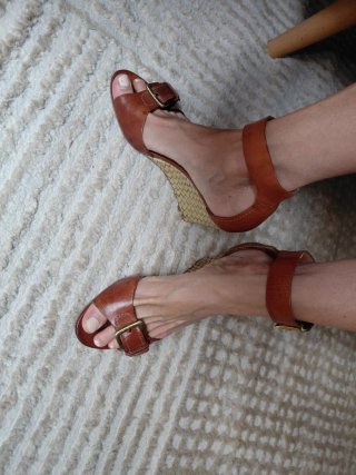 Sandalias de Piel Marrón