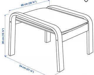 Sillón Pöang Ikea con Reposapiés