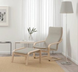 Sillón Pöang Ikea con Reposapiés