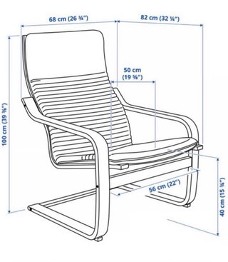 Sillón Pöang Ikea con Reposapiés