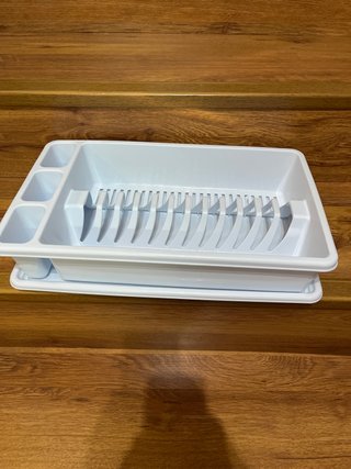 Escurridor de platos blanco