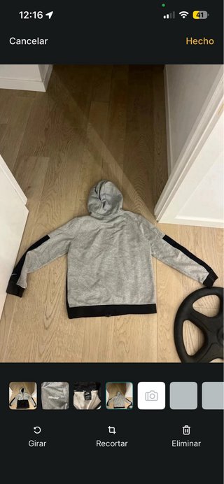 Chaqueta Nike Air gris y negra
