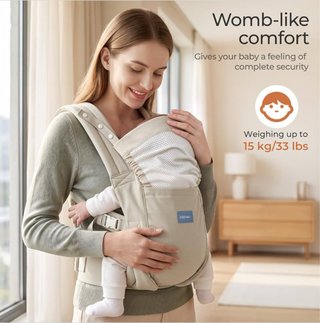Mochila Portabebés Ergonómica con Capucha