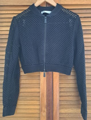 Jersey Zara calado corto cremallera
