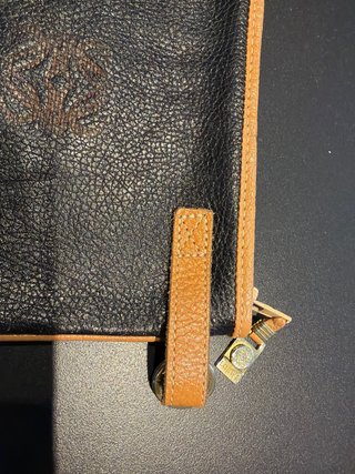 Cartera de mano Loewe piel negra y marrón