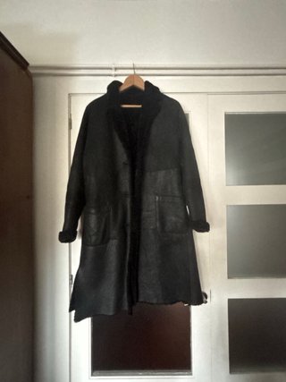 Abrigo de Piel de Cordero Shearling Negro