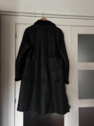 Abrigo de Piel de Cordero Shearling Negro