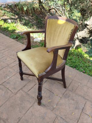 Poltrona Inglese in Rovere. Antica. Perfetta