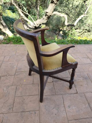 Poltrona Inglese in Rovere. Antica. Perfetta