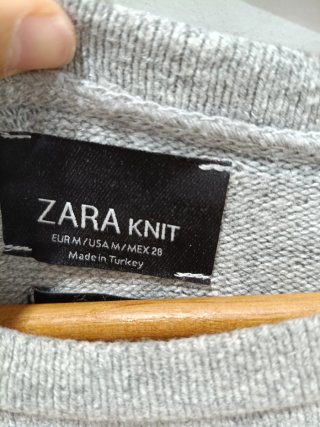 Vestido de punto gris Zara invierno