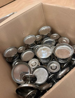 35 copas plateadas para torre en eventos