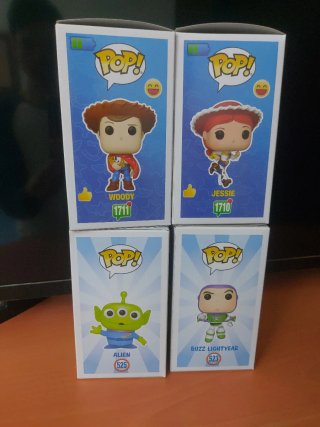 Funko Pop! Toy Story Woody, Jessie, Alien, Buzz