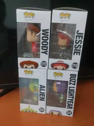 Funko Pop! Toy Story Woody, Jessie, Alien, Buzz