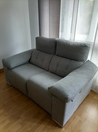 Sofá Relax de Dos Plazas Gris
