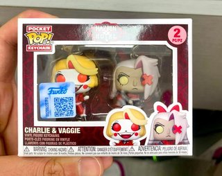 Funko Pop! Hazbin Hotel Charlie & Veggie Keychain