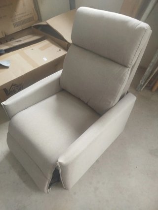 Sillón reclinable tela beige