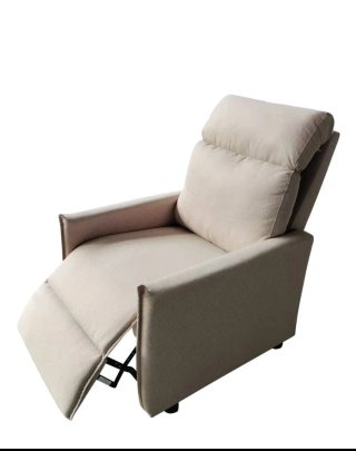 Sillón reclinable tela beige
